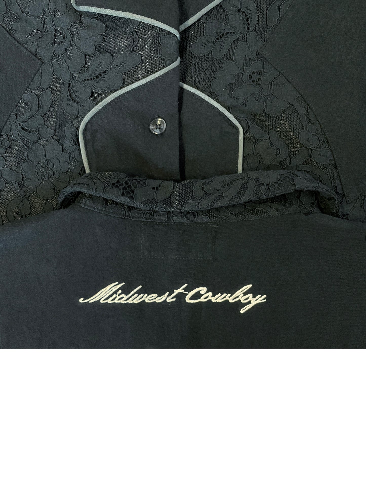 Lace Button Up, Dark Roast