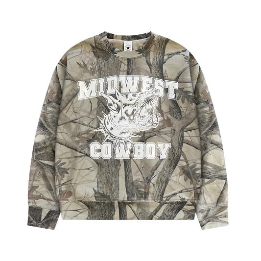Born To Howl Crewneck, Camo