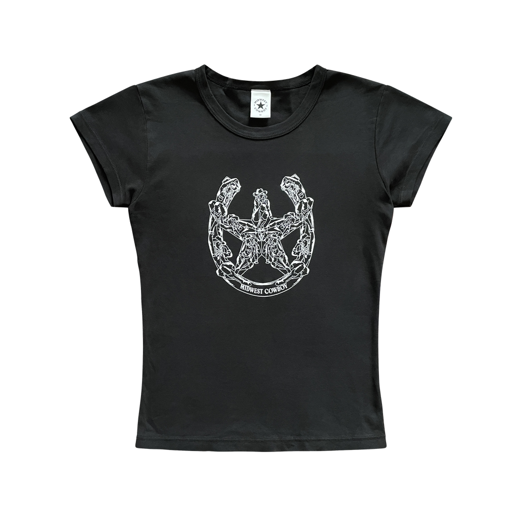 Good Luck Baby Tee, Black
