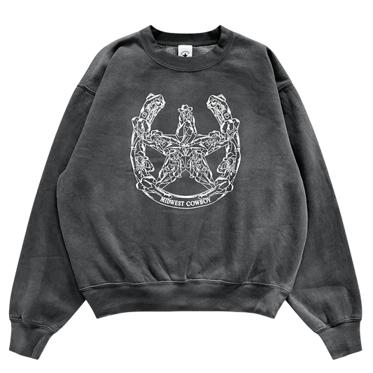 Good Luck Crewneck, Smoked Anthracite
