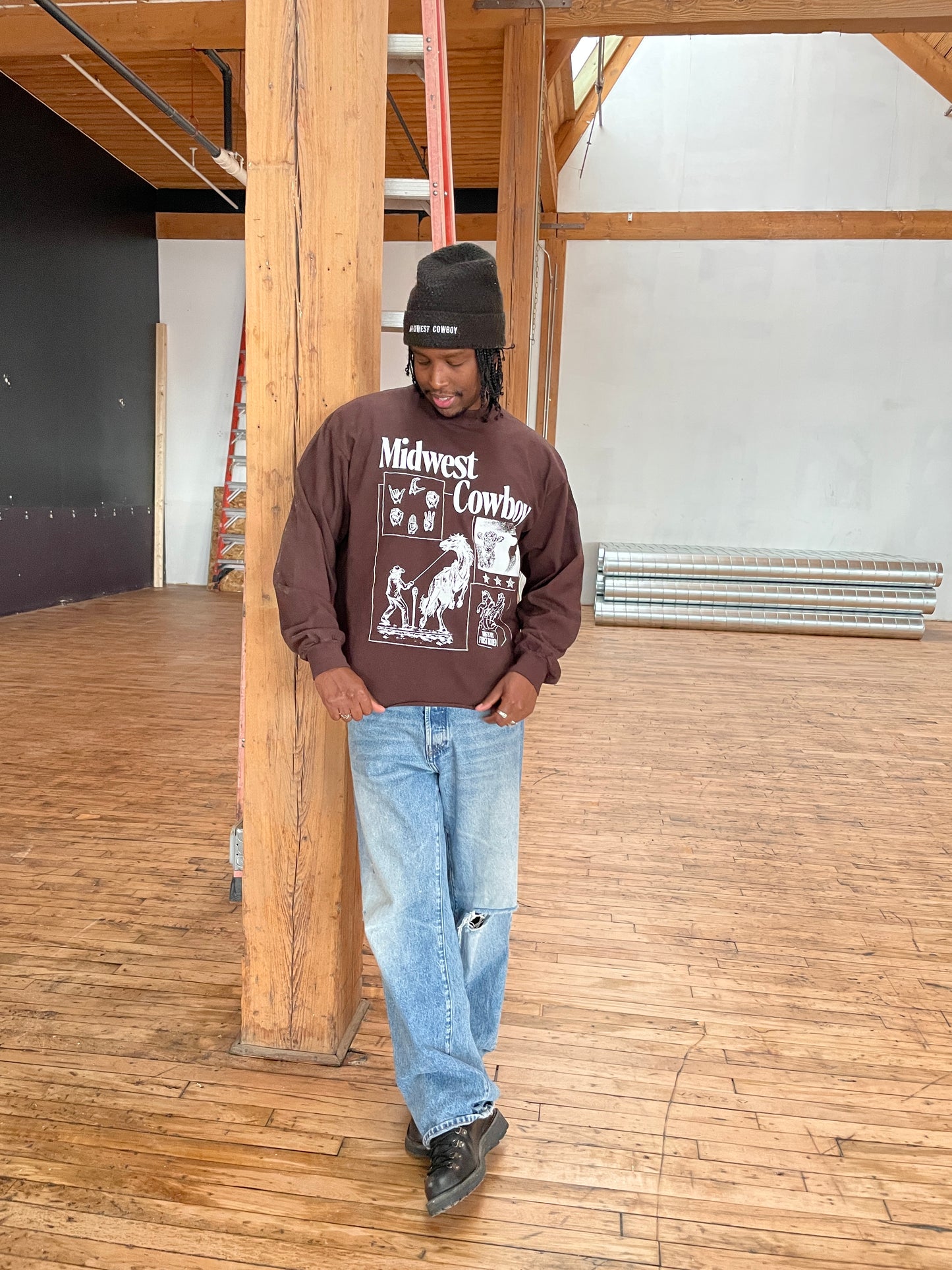 Rodeo Long Sleeve,  Brown