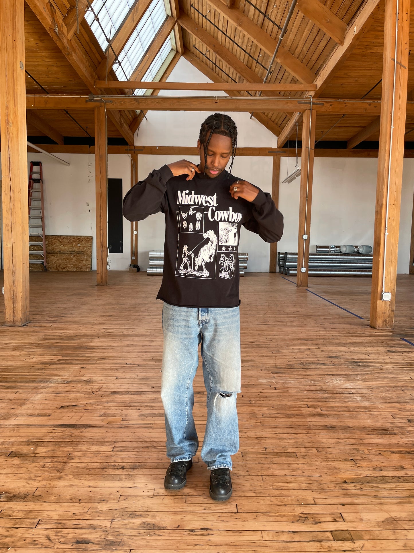 Rodeo Long Sleeve,  Black