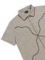 Checkered Button Up, Driftwood Brown