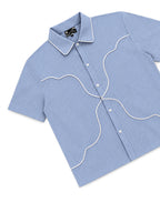 Checkered Button Up, Daybreak Blue