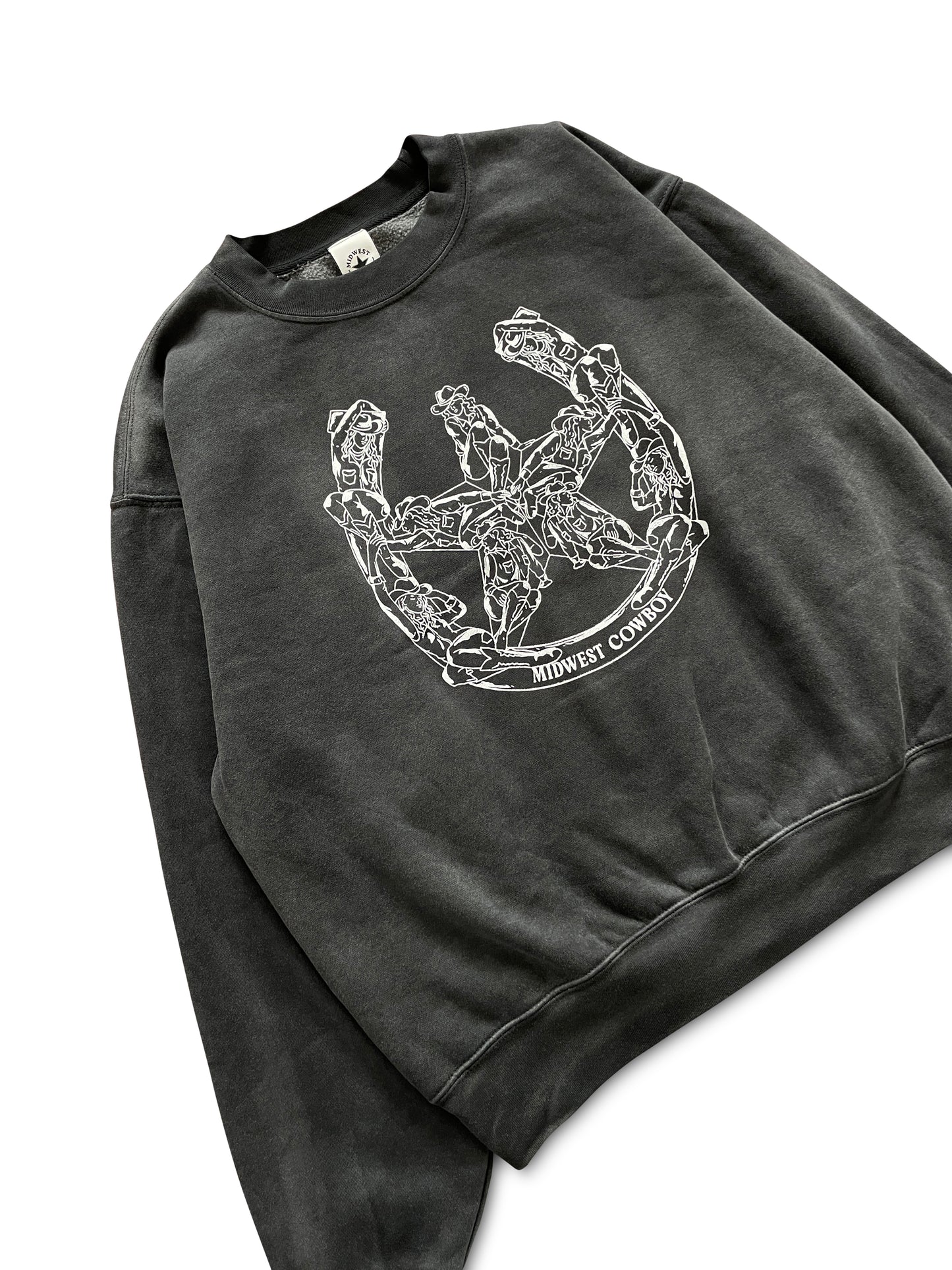 Good Luck Crewneck, Smoked Anthracite