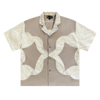 Lace Button Up, Coffee & Cream