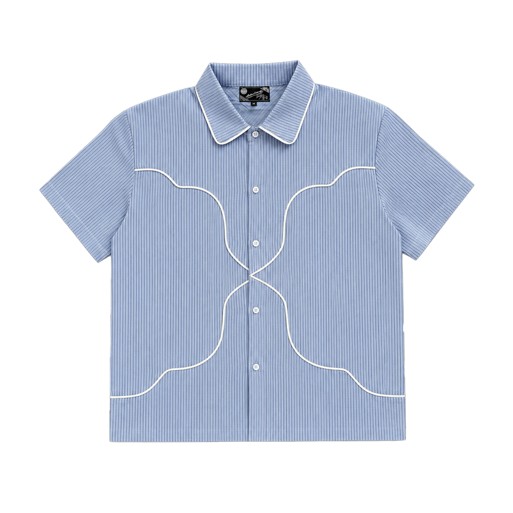 Checkered Button Up, Daybreak Blue