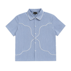 Checkered Button Up, Daybreak Blue