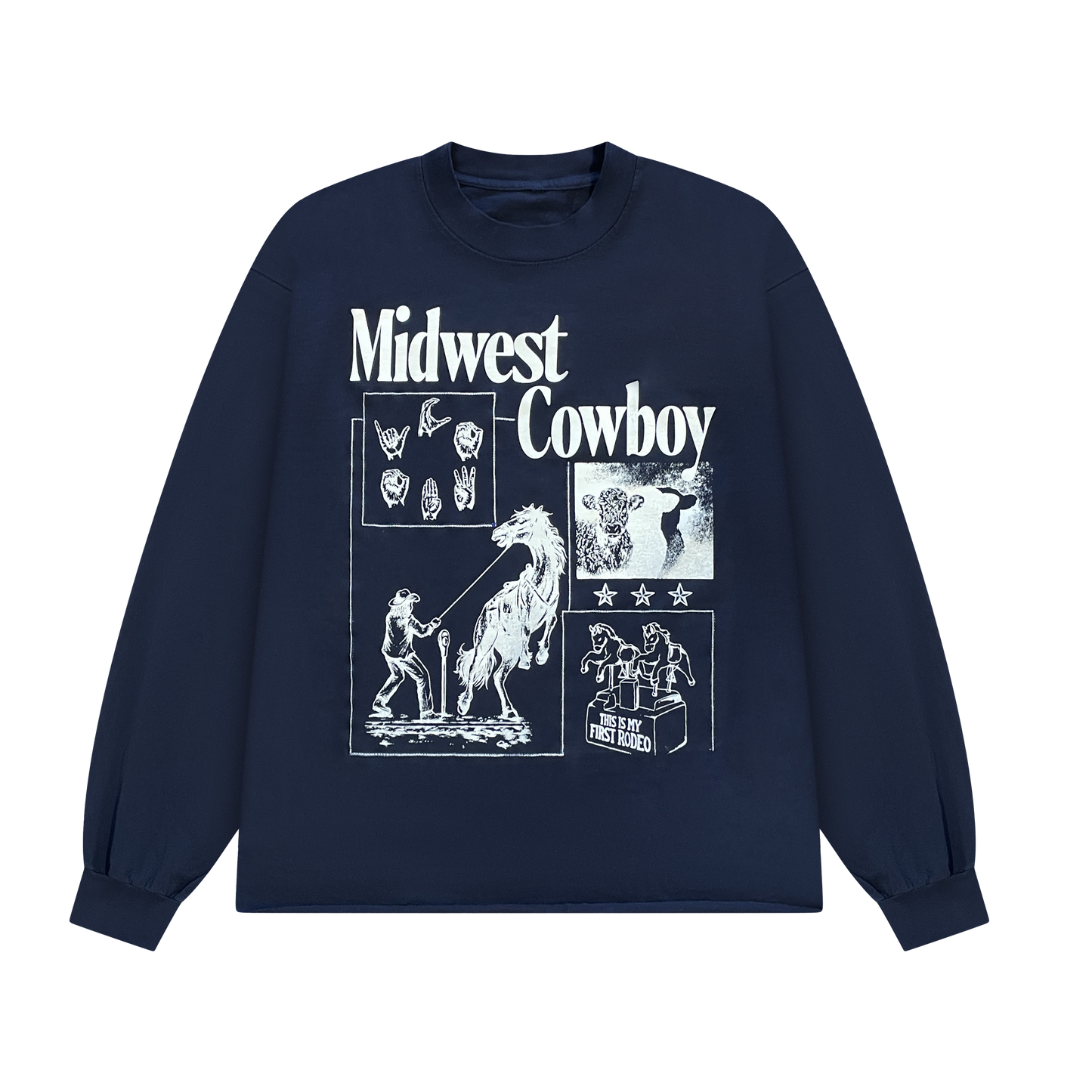 Rodeo Long Sleeve,  Navy
