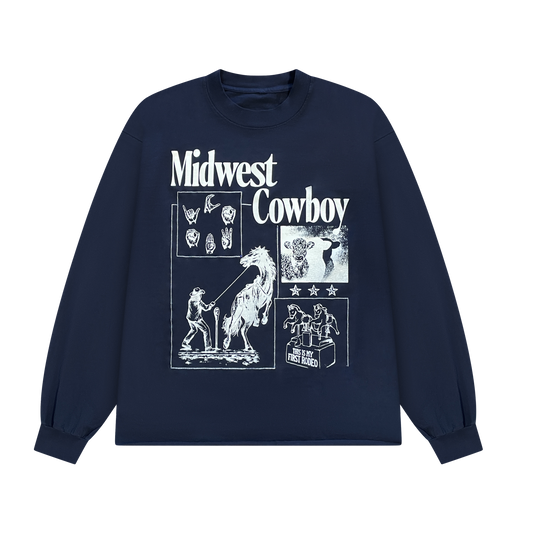 Rodeo Long Sleeve,  Navy