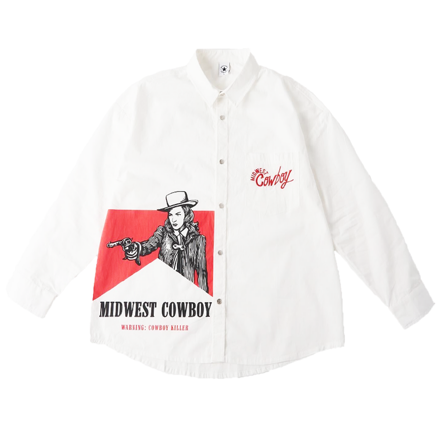 Cowboy Killer V1 Button Up, White