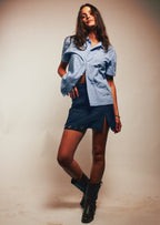 Checkered Button Up, Daybreak Blue